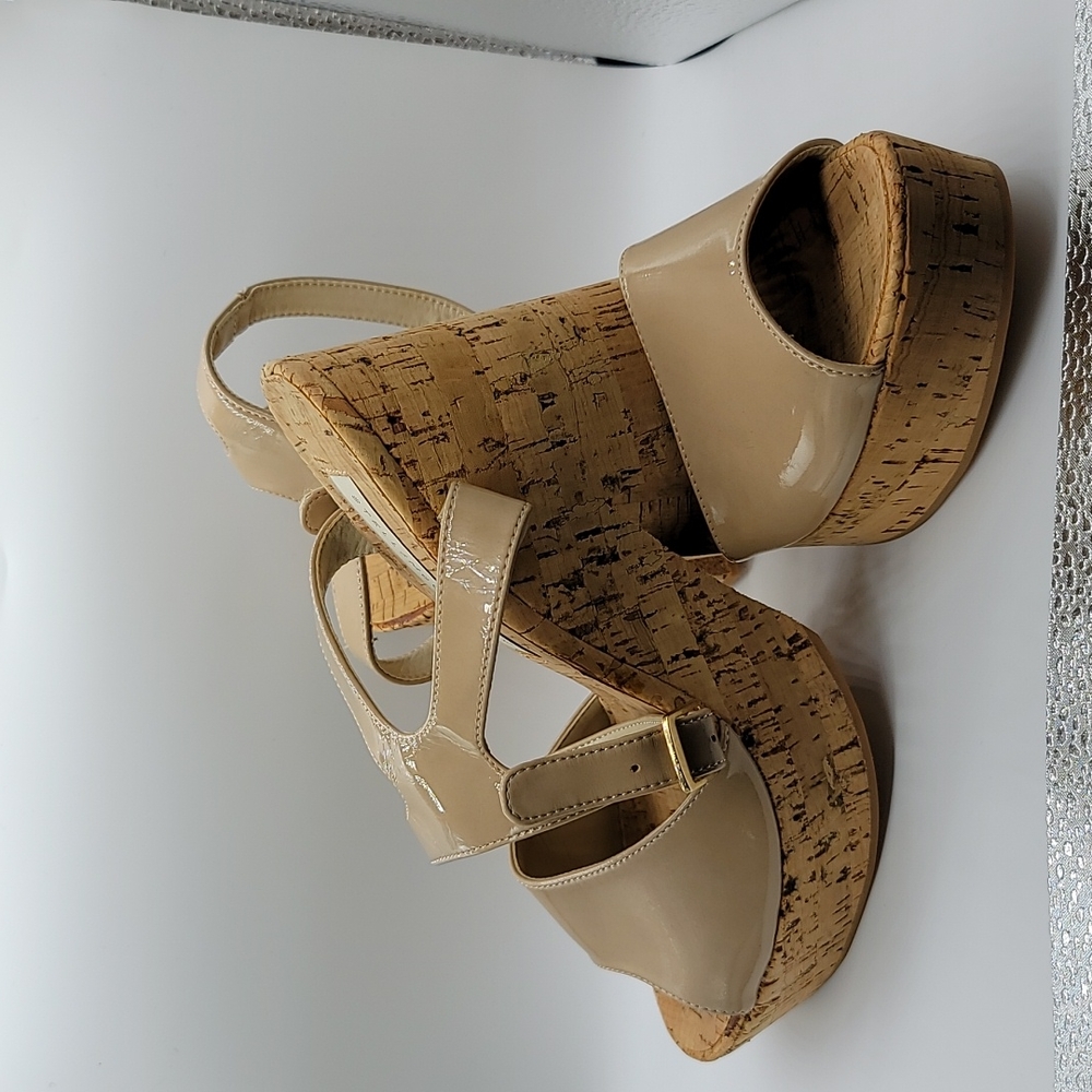 Stella McCartney patent leather/cork sandals Size 40 - Picture 1 of 12